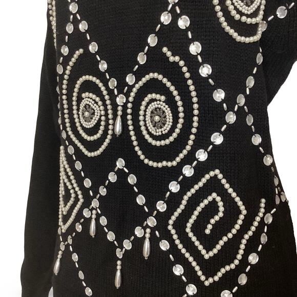 Crystal Kobe Holiday Beaded Sweater - Picture 3 of 6